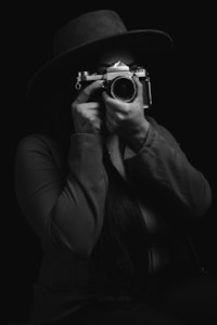 Photographer with professional camera on real estate shoot