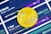 A golden coin with the letters 'EXU' embossed on it is placed on a digital interface displaying cryptocurrency exchange information. The interface shows details like '56 Days / 1,344 Hours', '365 Days / 8,760 Hours', 'BITFINEX', and different payment amounts denoted in 'EXU'.