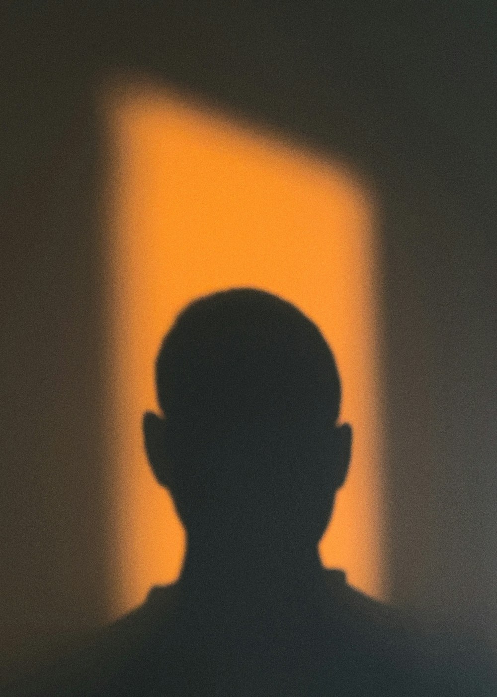 silhouette of mans face