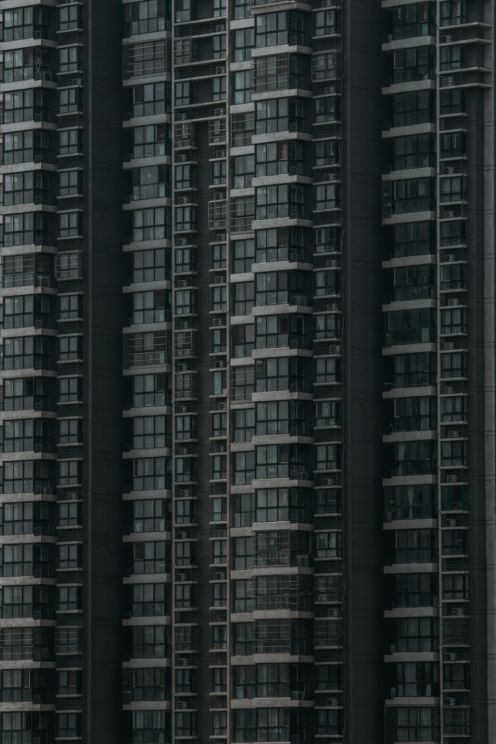 black and white concrete building