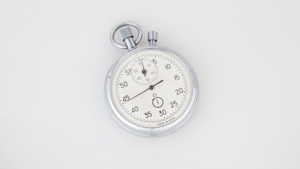 A stopwatch with a split interval feature highlighted on the screen.