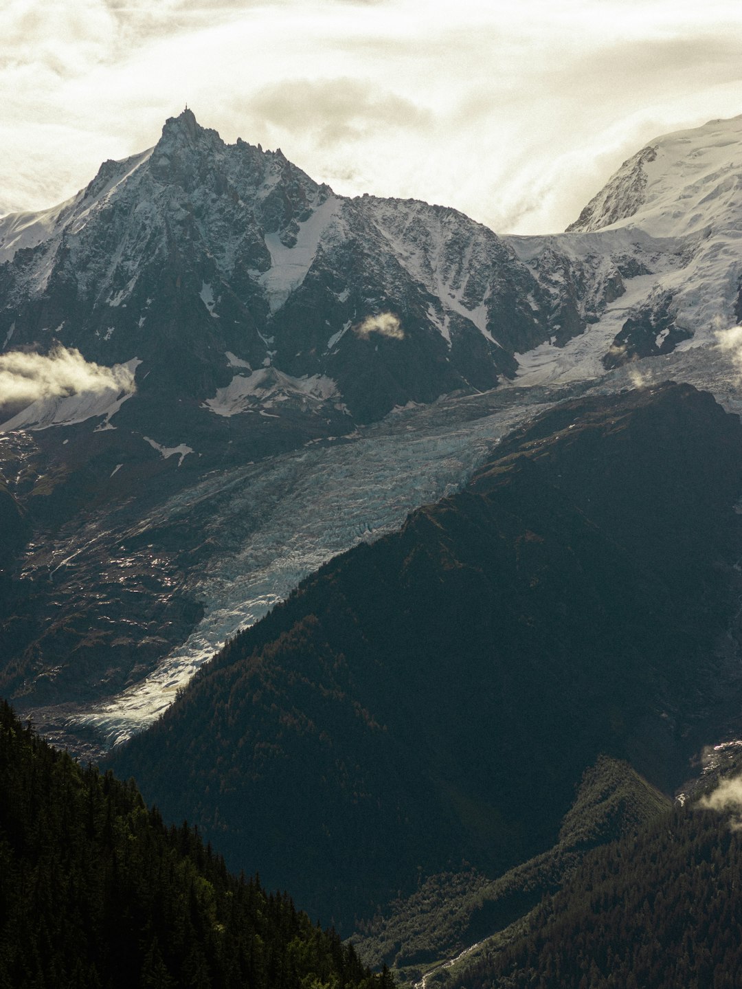 snow covered mountain during daytime