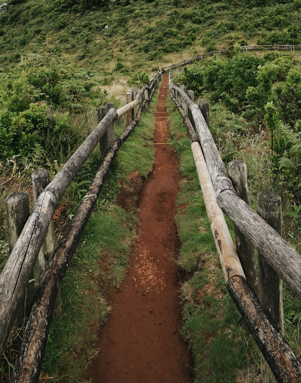 brown wooden fence on brown dirt road