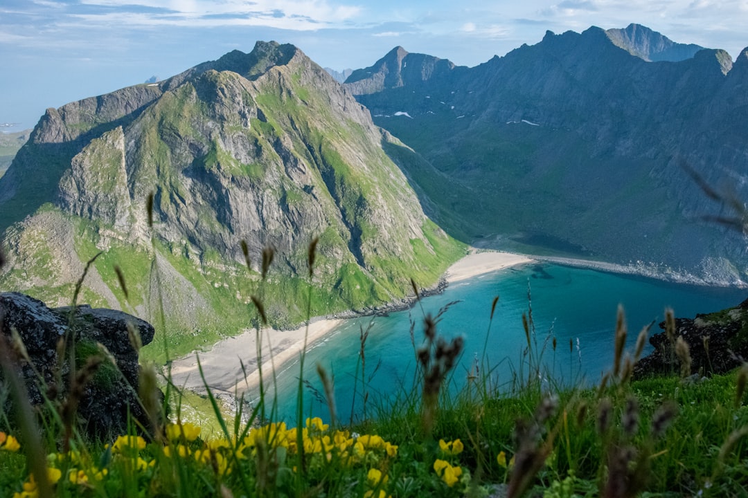 green and gray mountains beside river during daytime