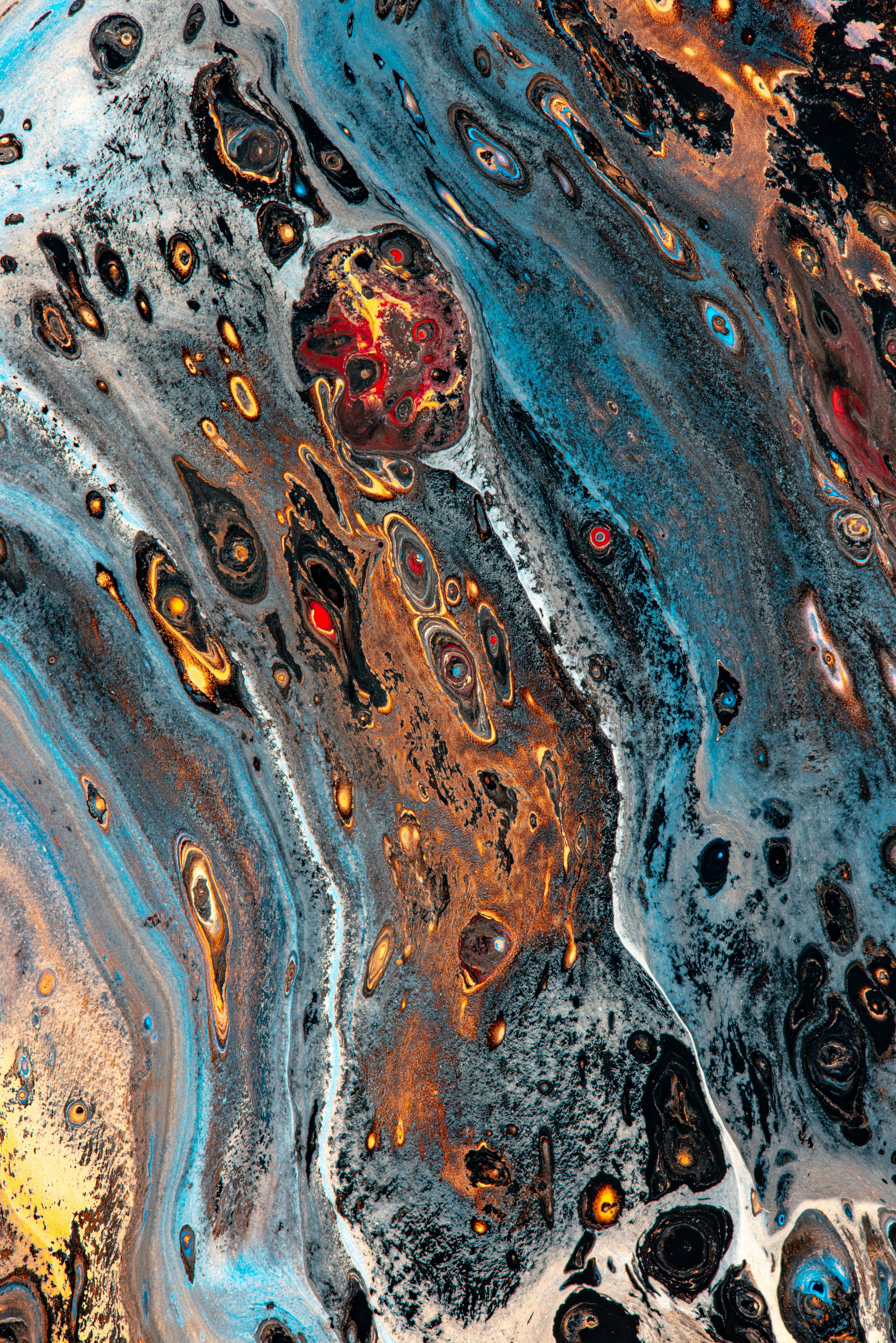 brown and black abstract painting