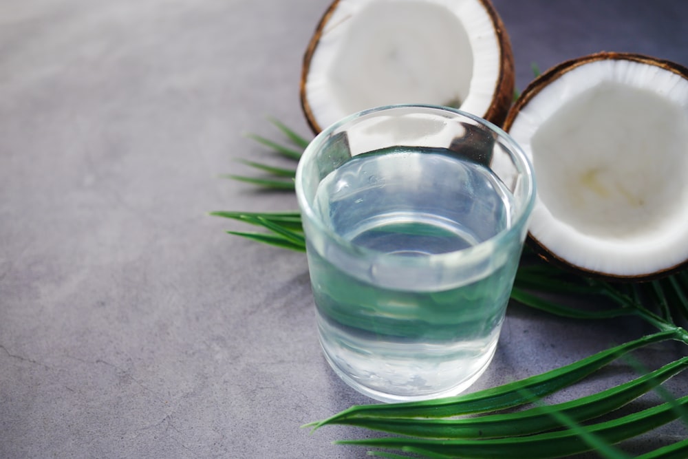 clear drinking glass with water