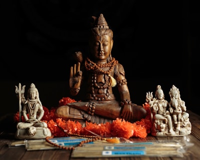 hindu deity figurine on table