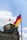 red yellow and blue flag on pole