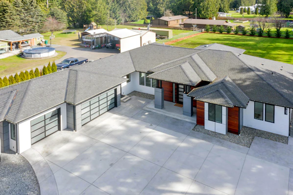 white and brown concrete house