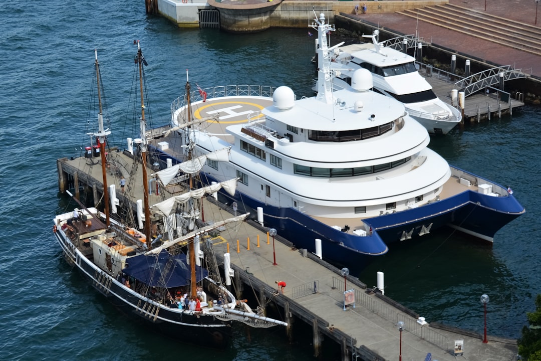 white and blue ship on sea during daytime