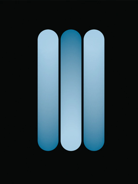 blue and white oval illustration
