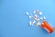 orange and white medication pill