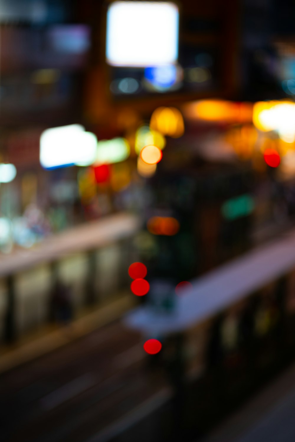 夜間の街灯のボケ味写真