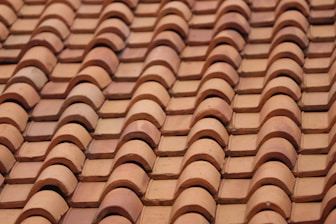 brown and white roof tiles