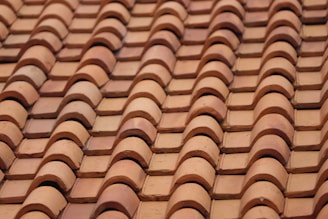 brown and white roof tiles