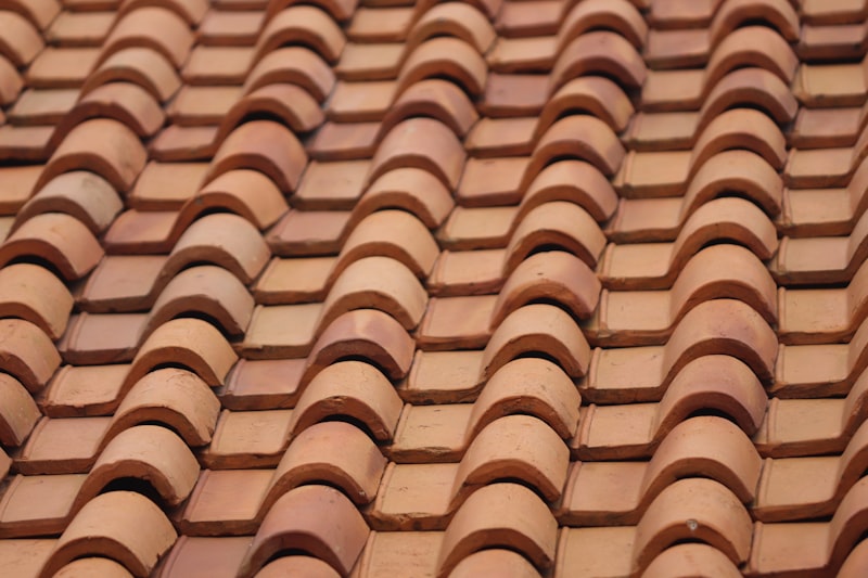 Roof tile pattern on completed project