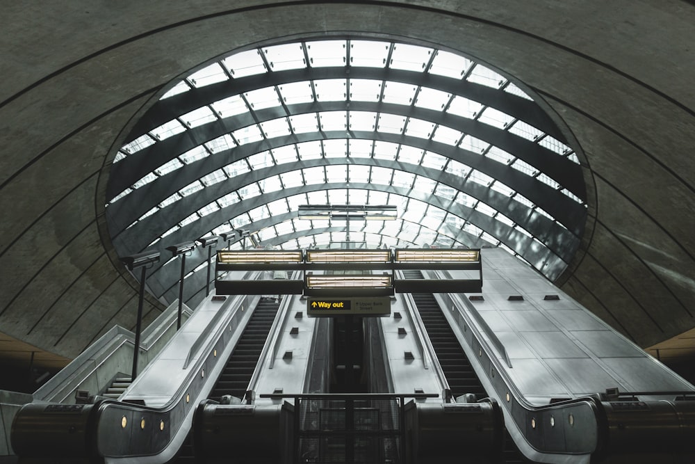 white and brown train in a tunnel