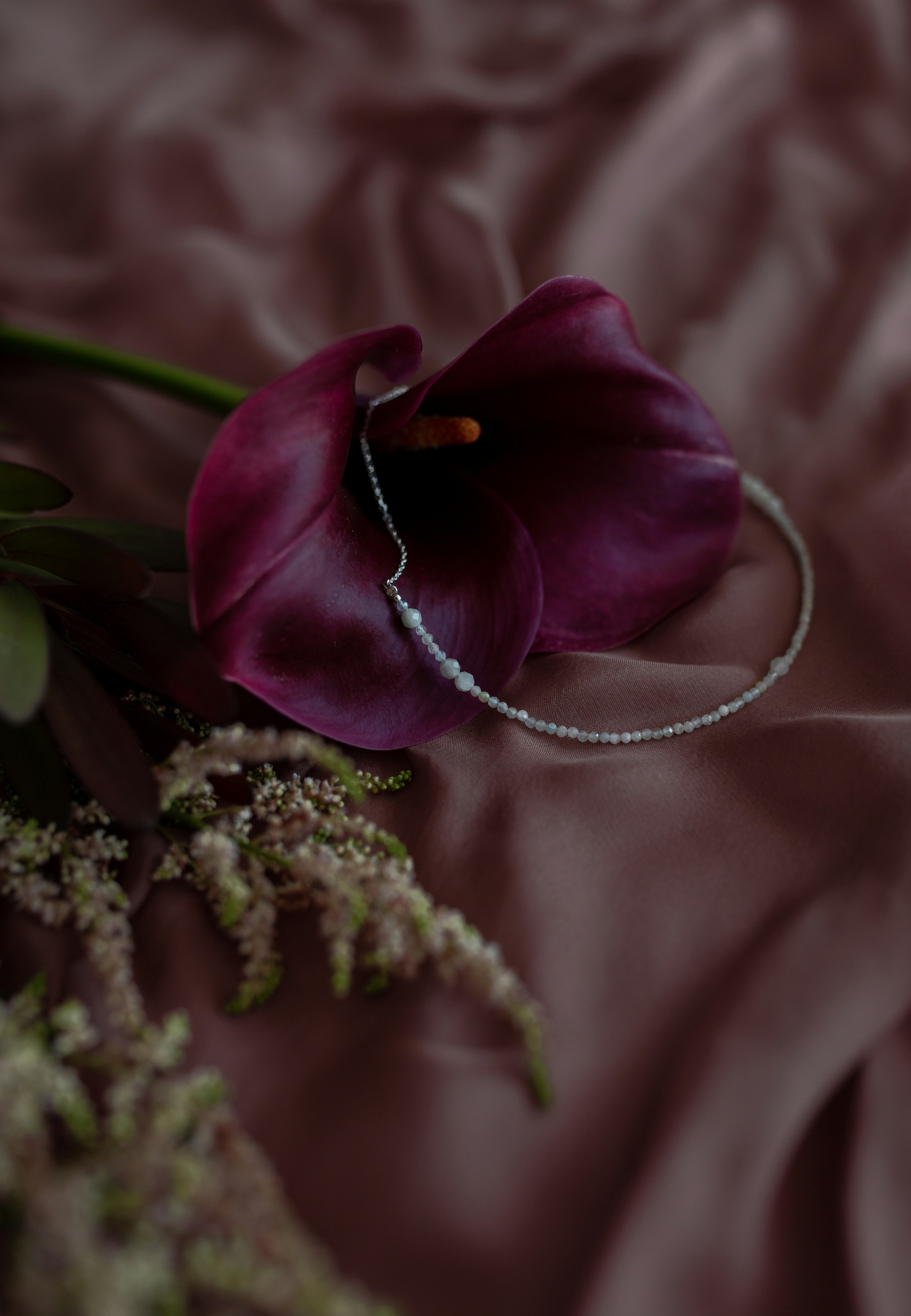 pink rose on pink textile