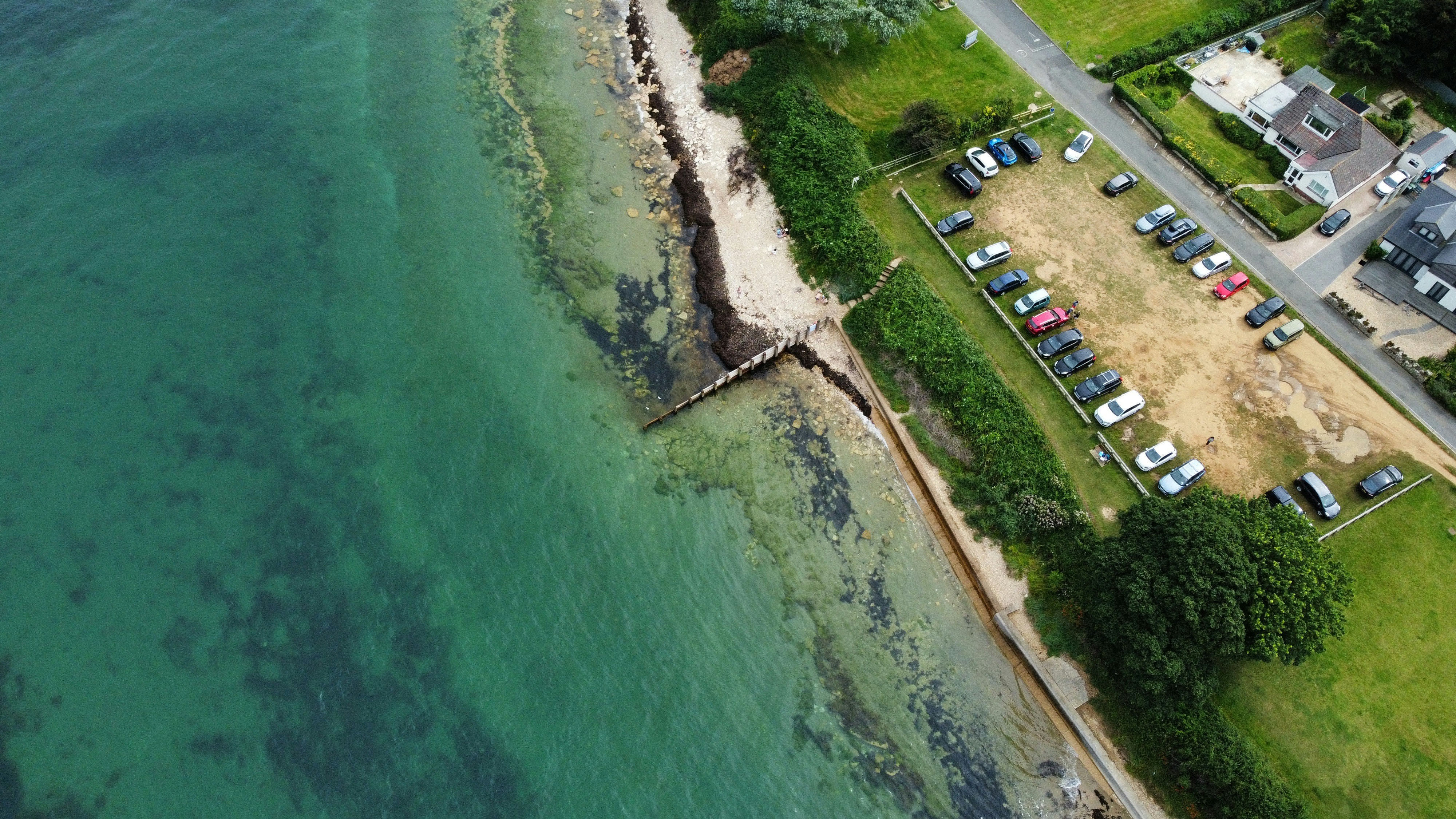 Scenic view of Bembridge coastline and popular attractions