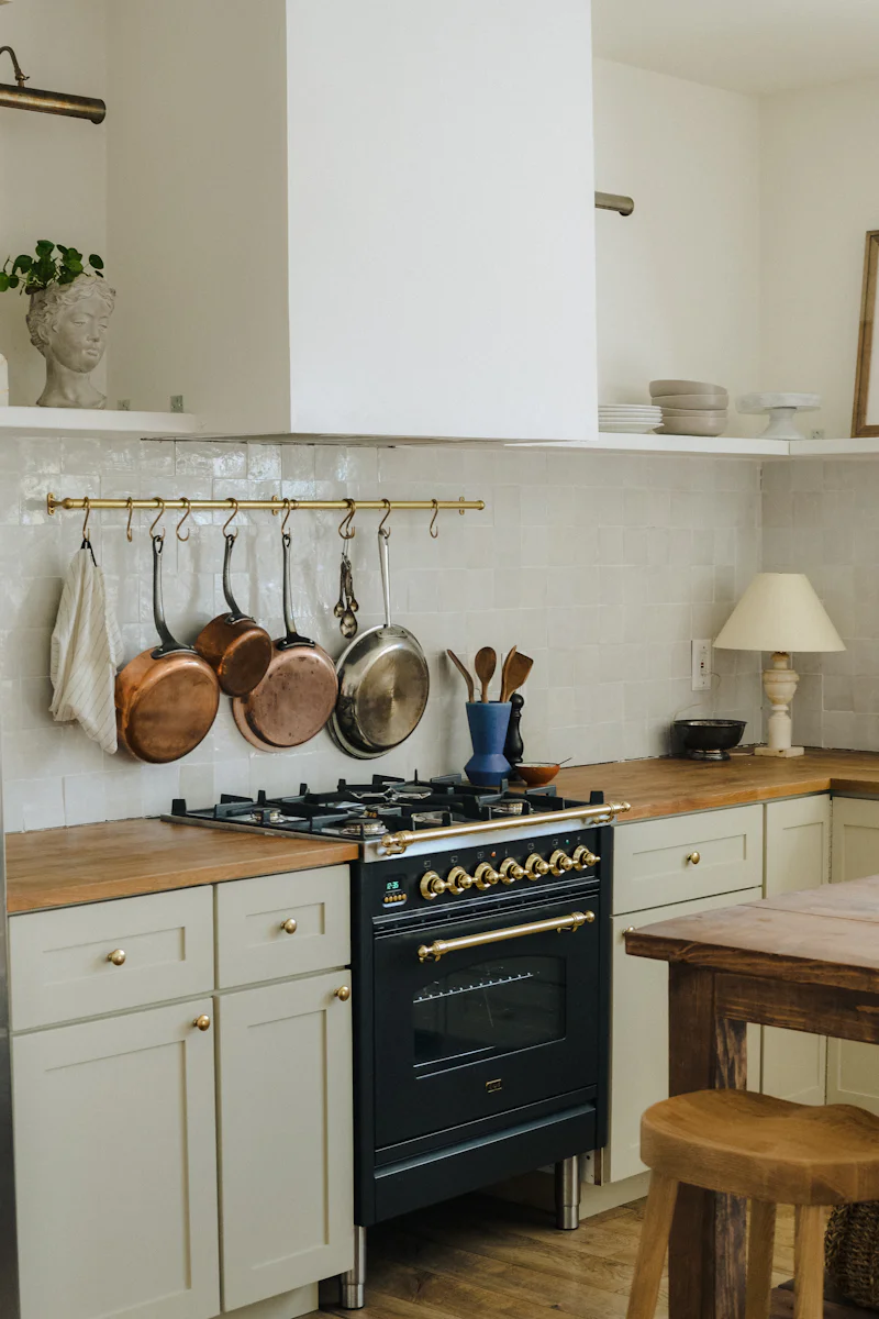 Stainless steel cooking pot on a stove
