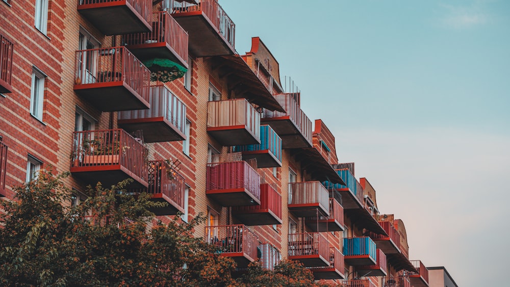 brown and green concrete building