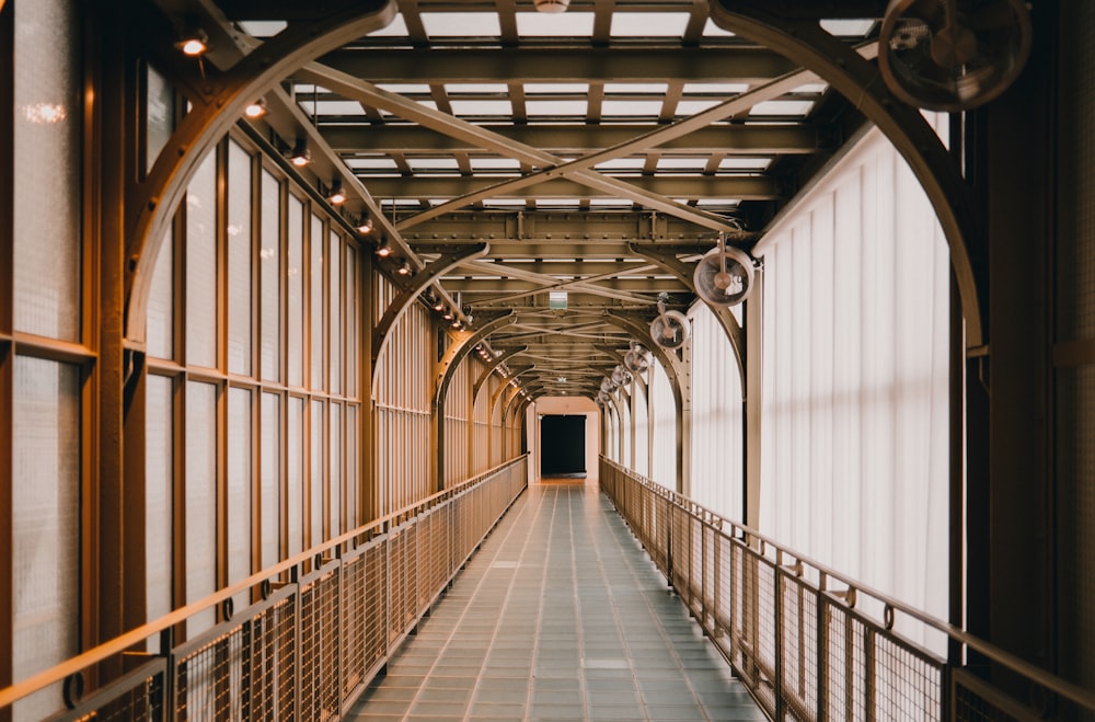 brown and white metal bridge