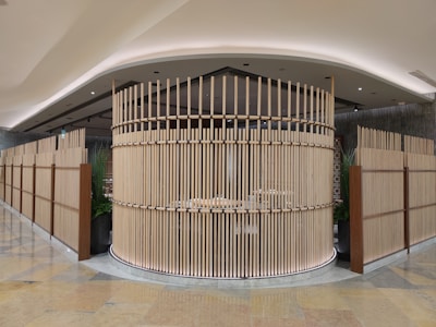 Contemporary commercial space featuring open design and natural materials.