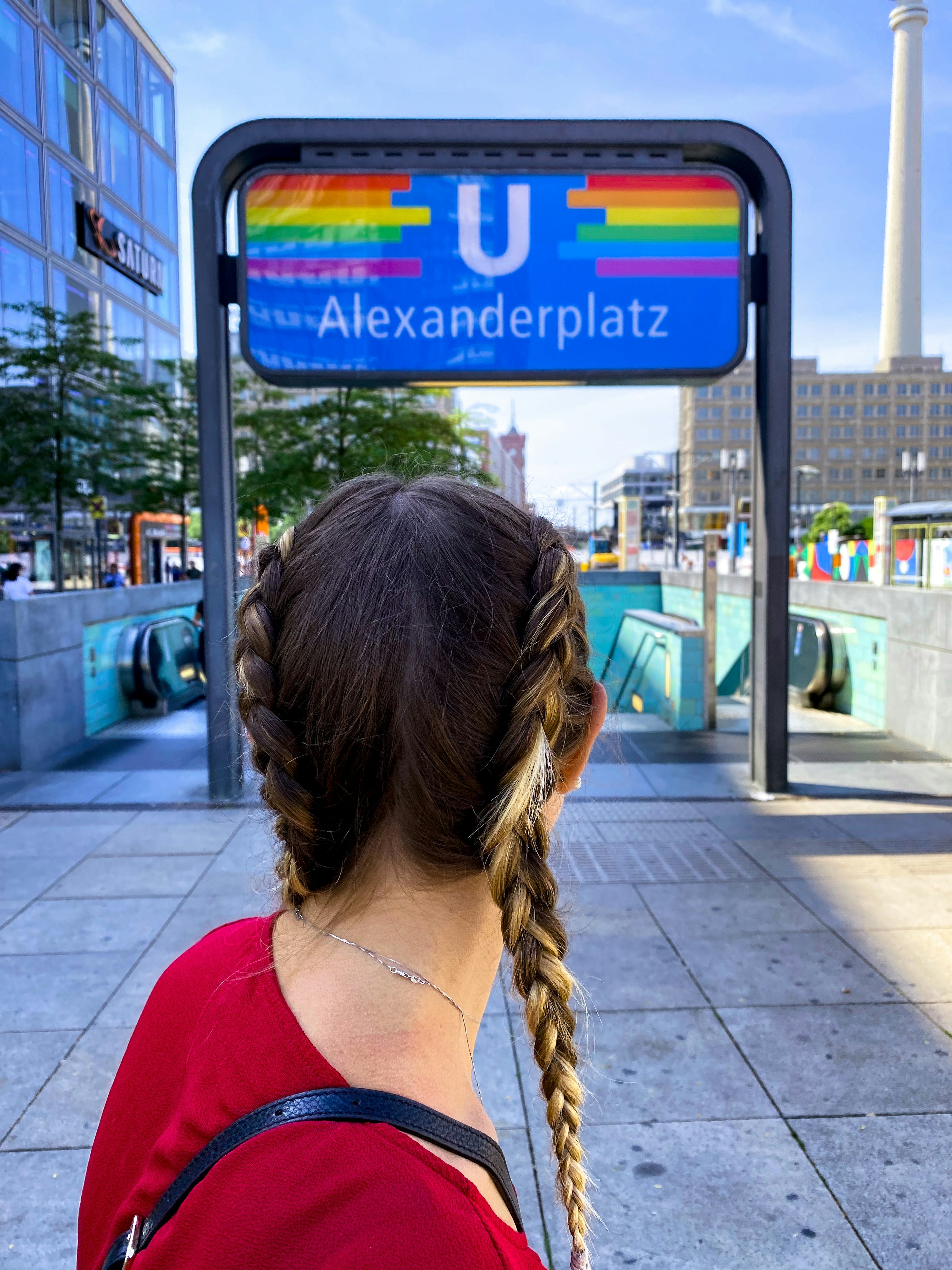 brown and blonde braided balayage
