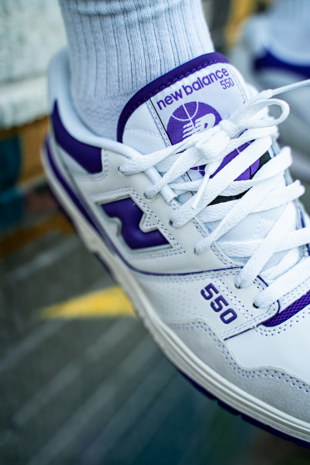 white and purple nike air max