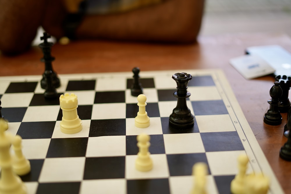 chess pieces on chess board