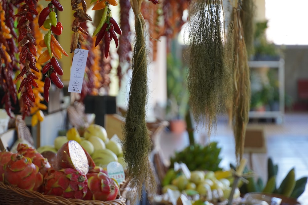 green and red fruit plants