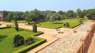 The lush landscaped gardens and walking paths within the CPEC Homes community.