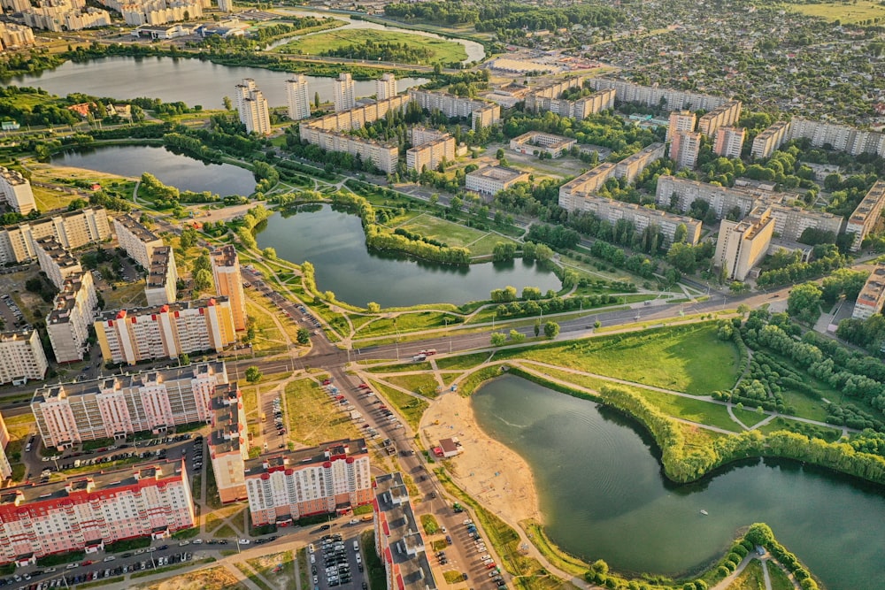 aerial view of city buildings during daytime