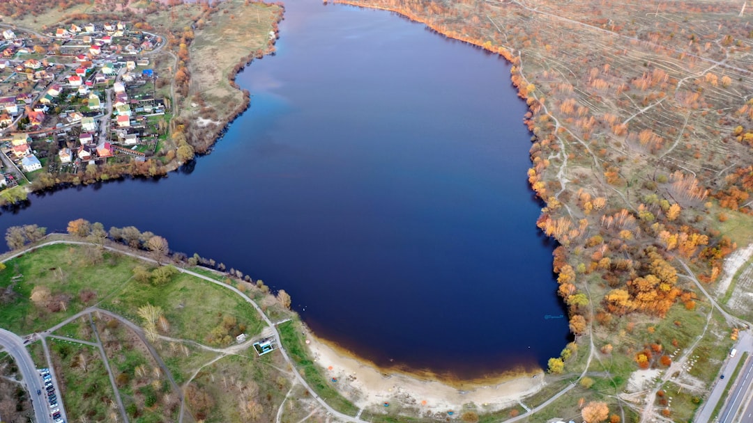 aerial view of lake during daytime