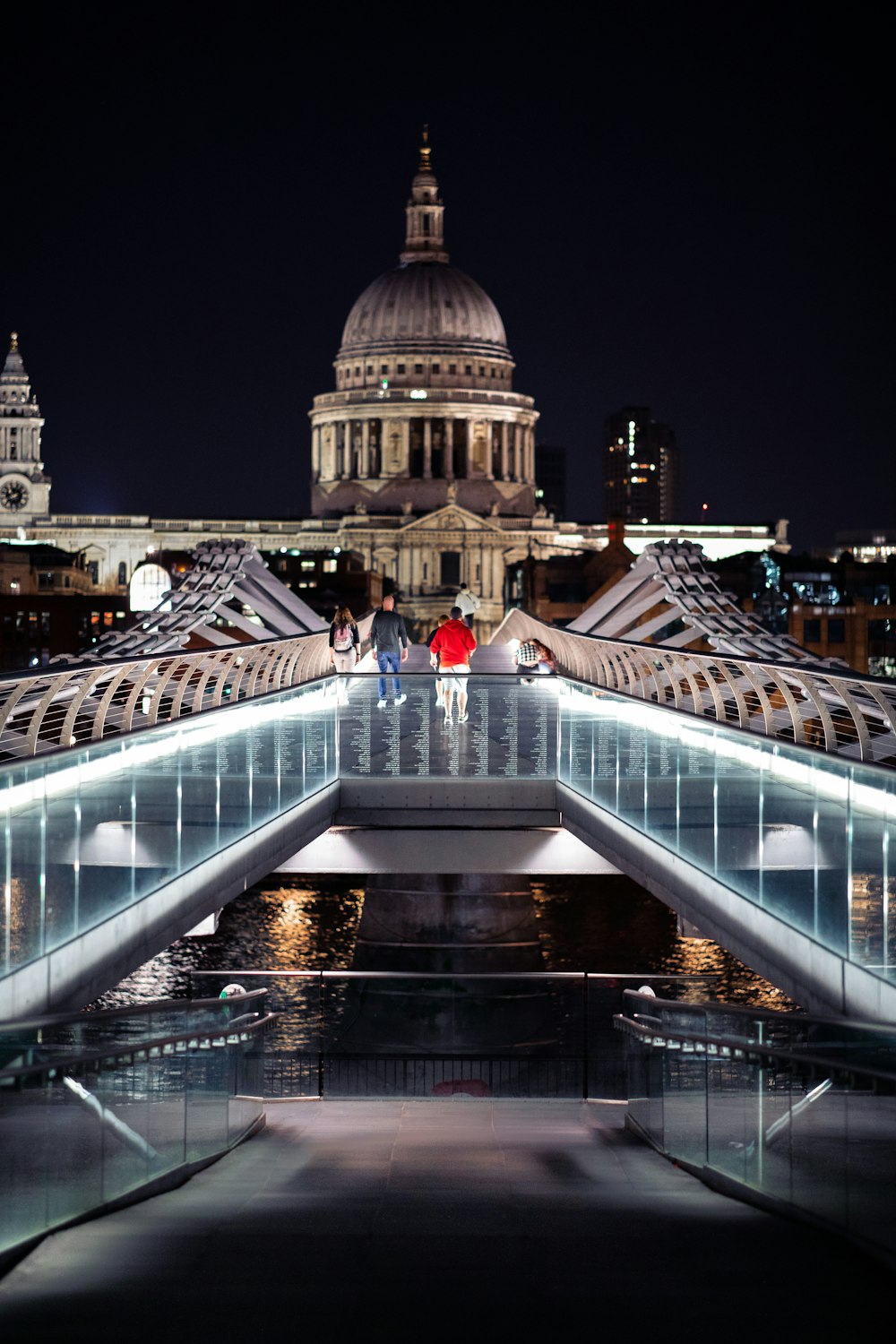 white and blue dome building during night time