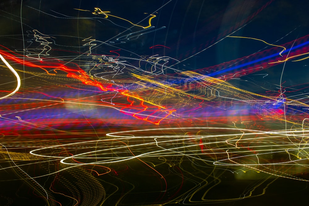 de luces y azules – Imagen gratuita Noche de larga exposicion en Unsplash