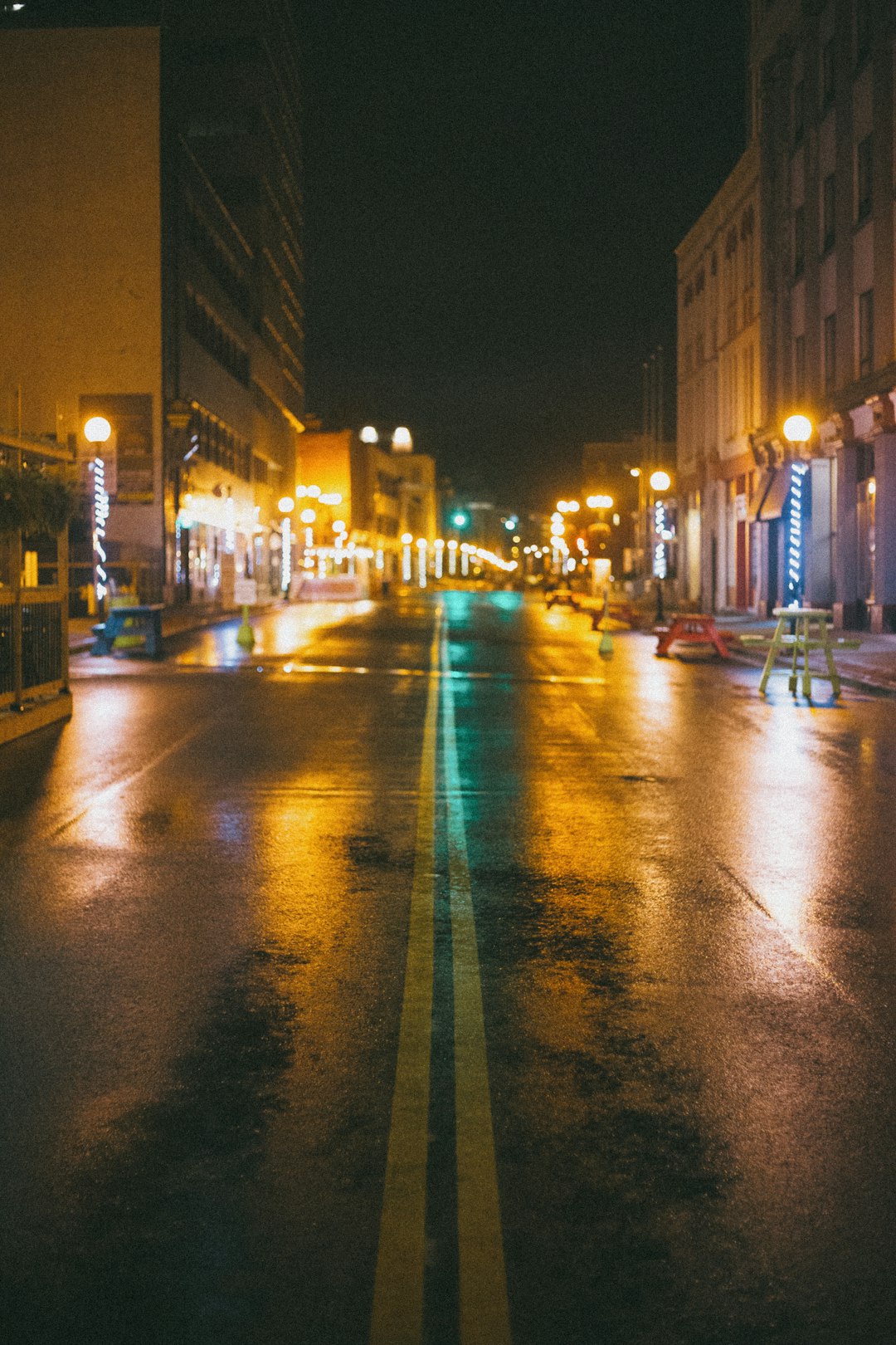 cars on road during night time