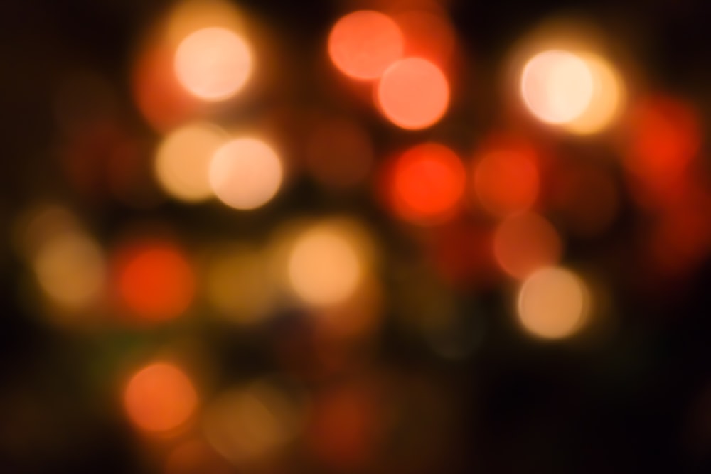 orange and yellow bokeh lights