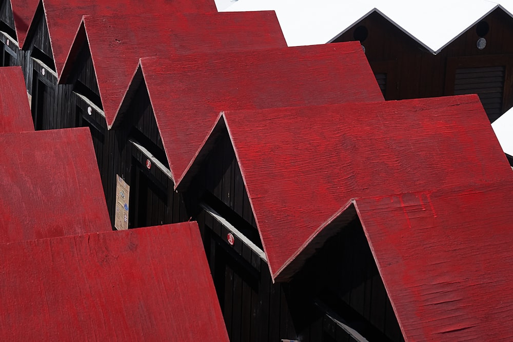 red and black concrete building