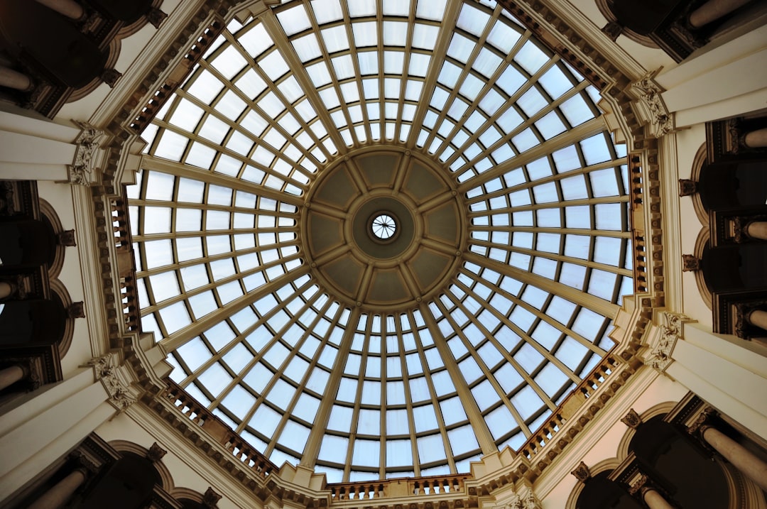 white and brown dome ceiling
