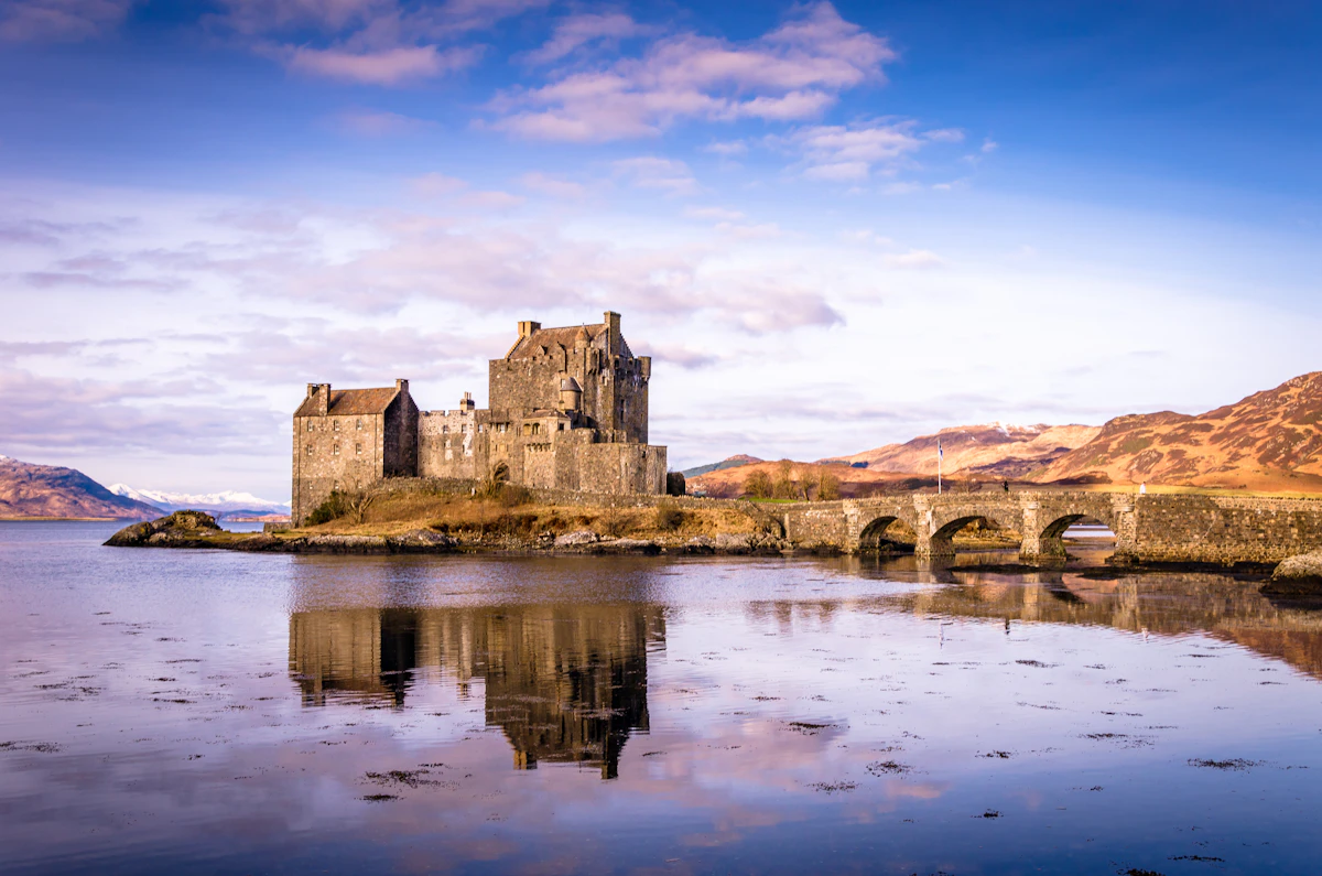 Eilean Donan Castle reflected in a Scottish loch