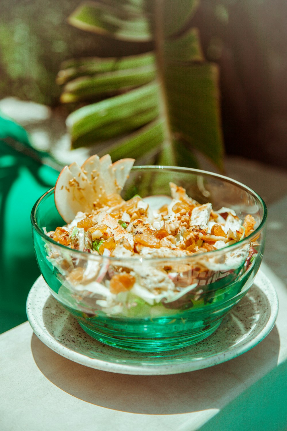 clear glass bowl with popcorn