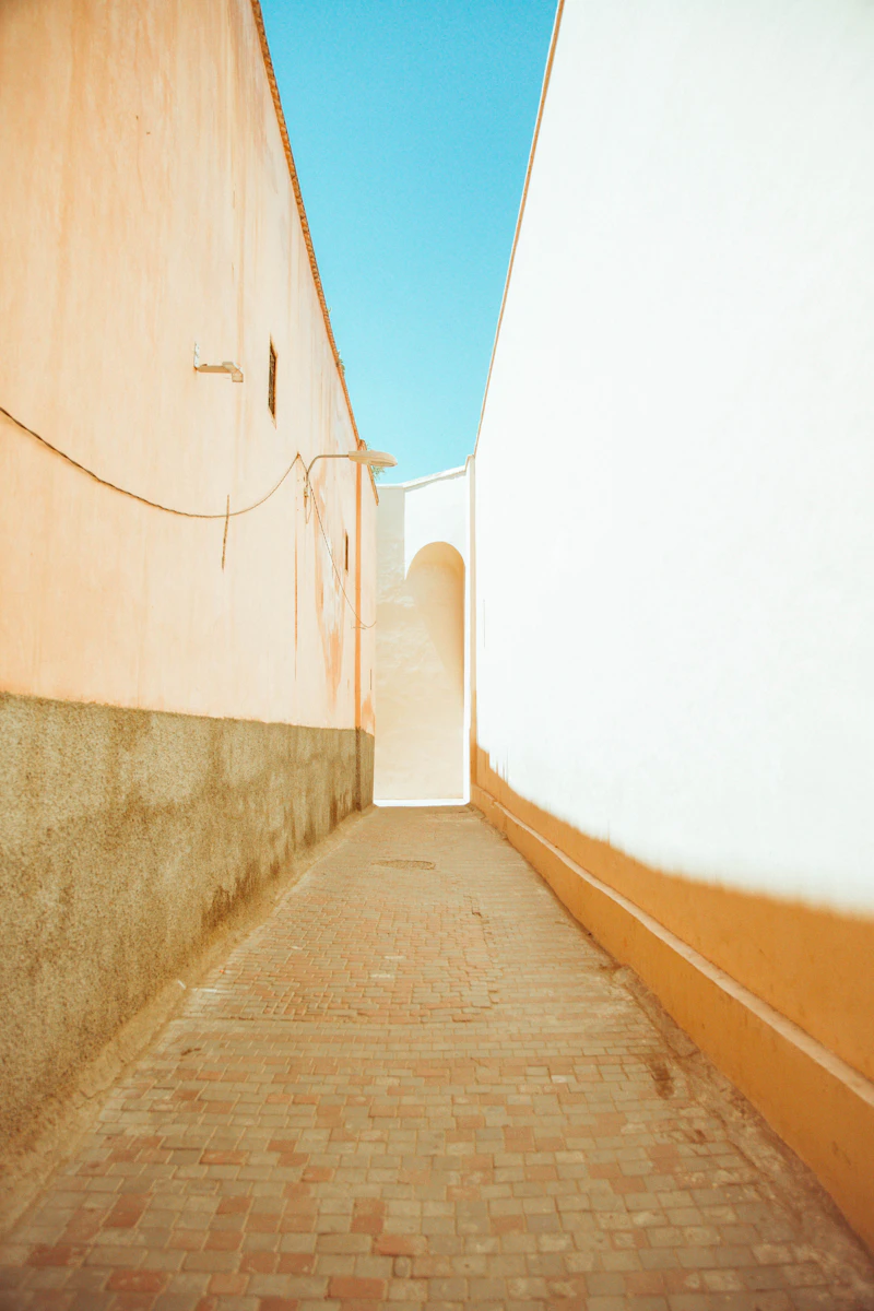 Narrow street in Marrakech's old medina