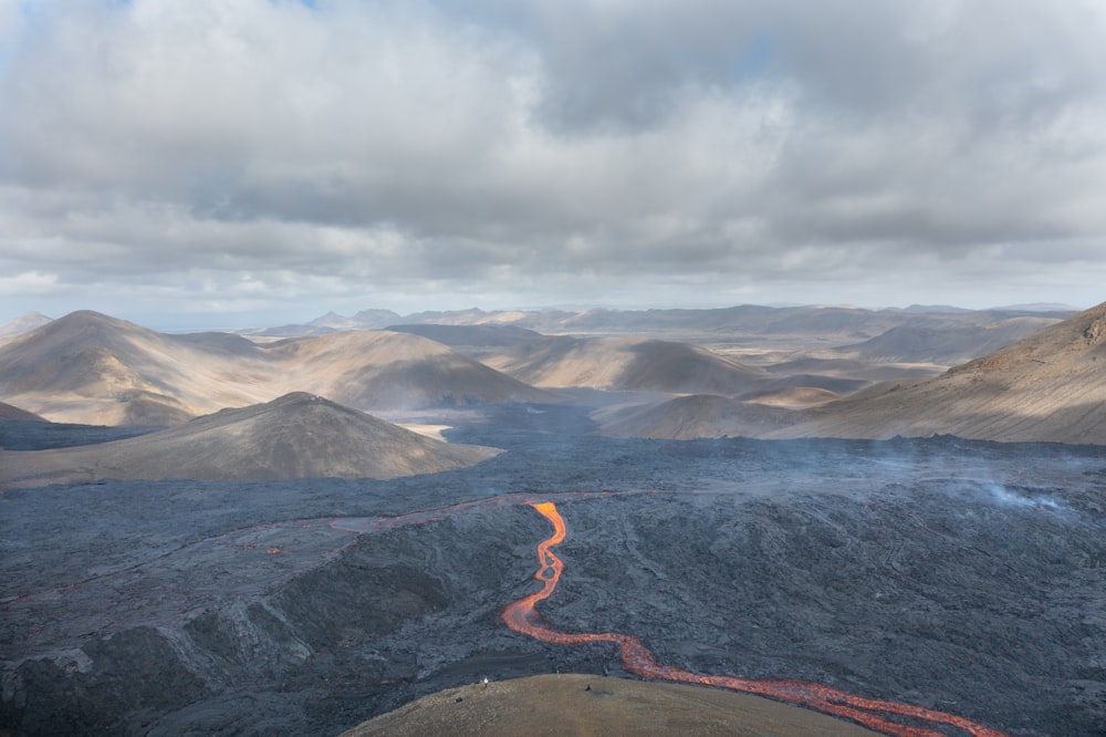 aerial view of mountains under cloudy sky during daytime