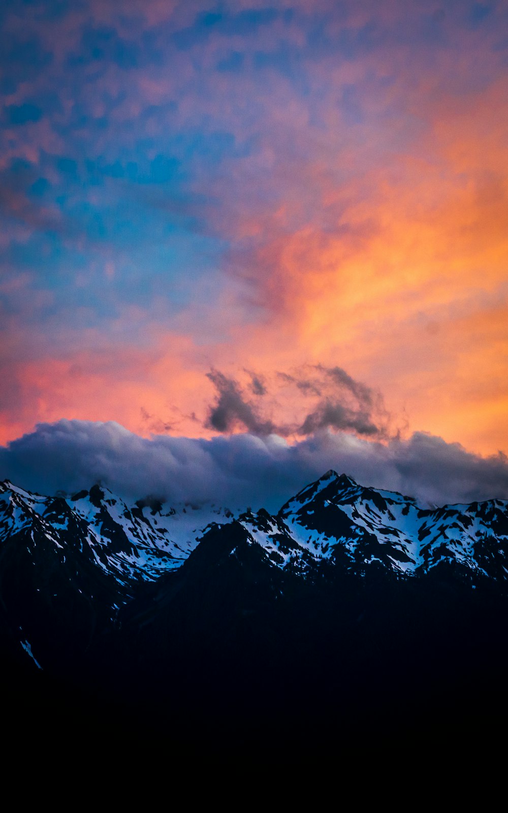 snow covered mountain under cloudy sky during daytime