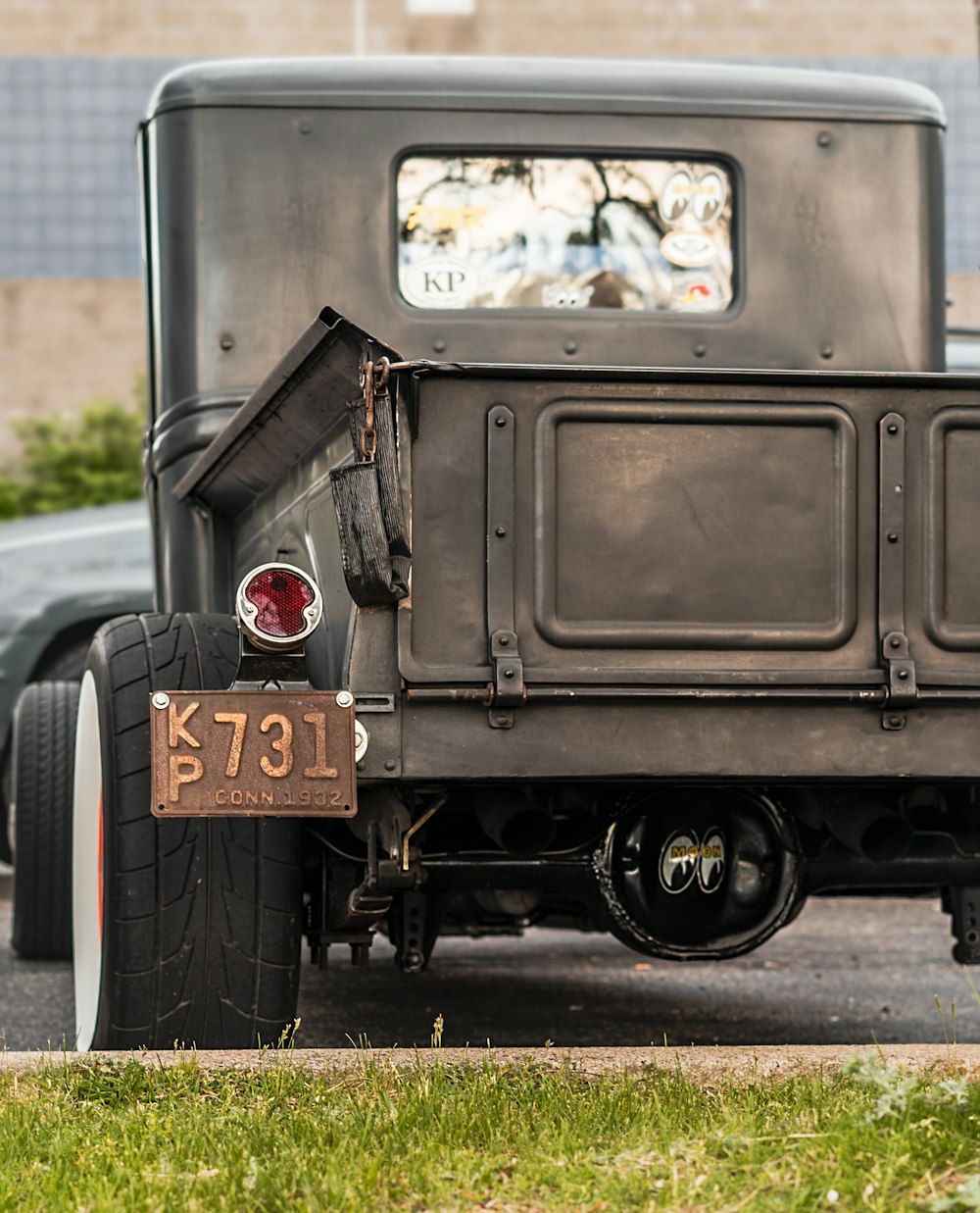 black and brown vintage truck