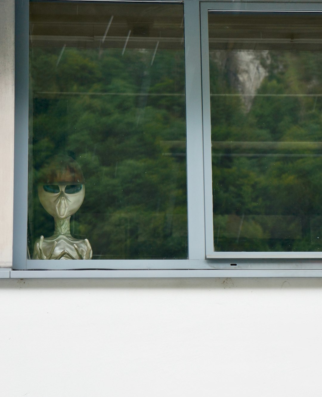 white wooden framed glass window