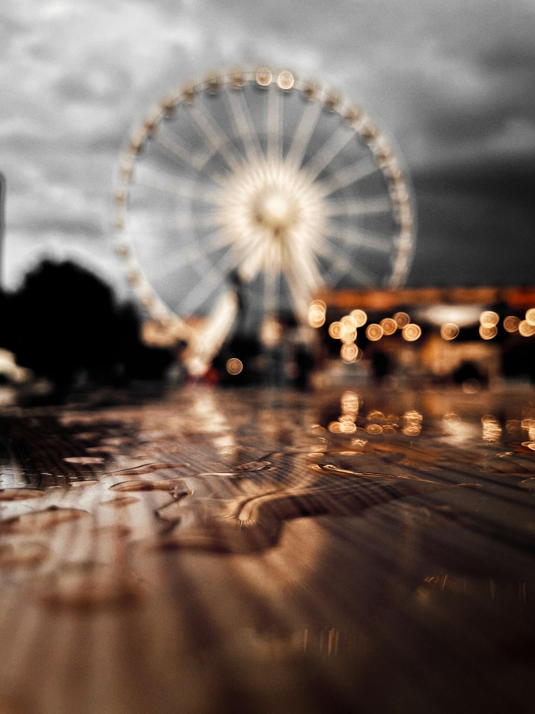 white ferris wheel during night time