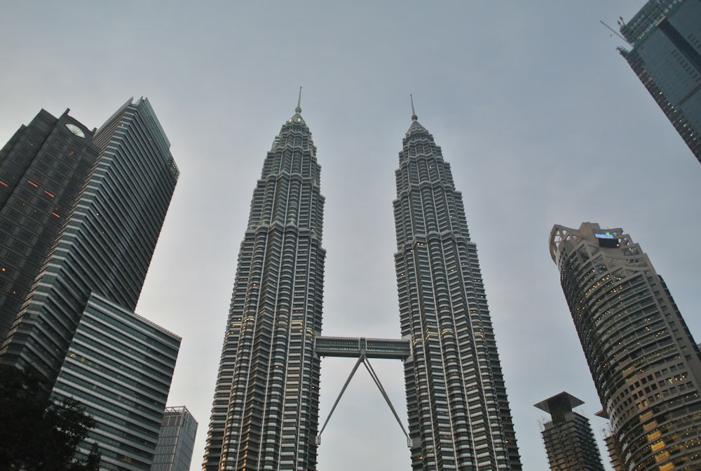 low angle photography of high rise building