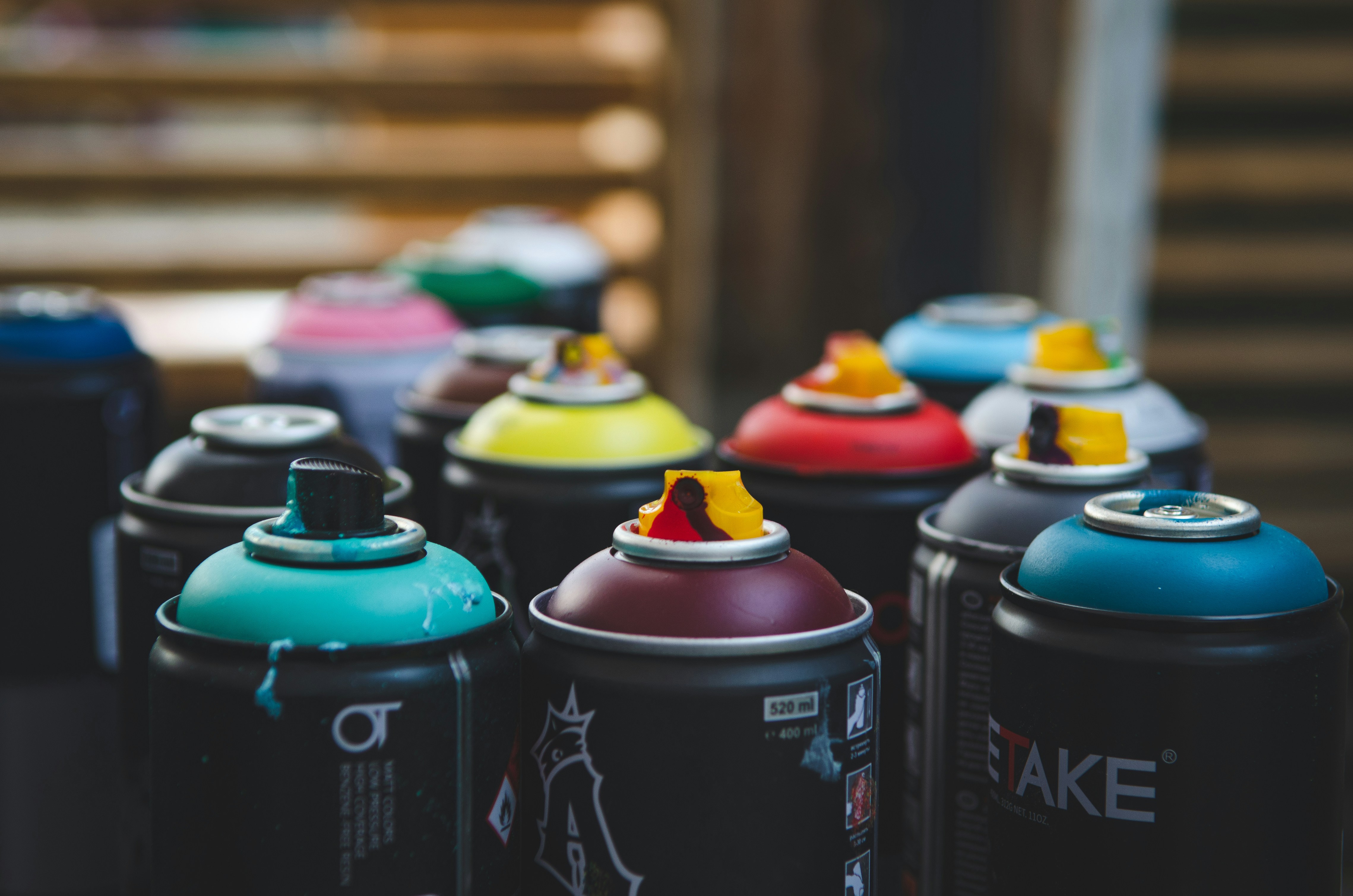 Assorted colorful bottles
